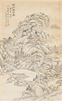 藏品(松崗霖雨圖)的圖片