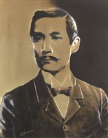 藏品(國父肖像銅雕畫)的圖片