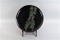 藏品(黑釉葉文盤──向天)的圖片