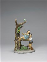 藏品(男女小孩盪鞦韆)的圖片