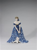 藏品(仕女系列（藍底金圈裙）)的圖片