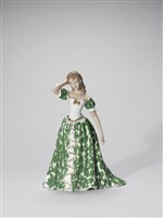 藏品(仕女系列（綠色滾金邊花裙）)的圖片
