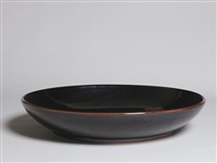 藏品(黑釉銹斑竹大盤)的圖片