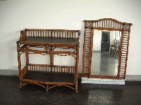 藏品(籐竹桌鏡框組)的圖片