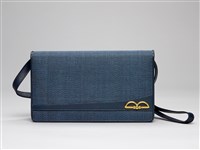 藏品(馬尾毛手織女用肩背包-(藍色))的圖片