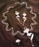 藏品(人魚與浪潮--項鍊、戒指、耳環)的圖片