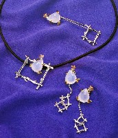 藏品(井蛙之夢--項鍊、胸針、耳環)的圖片