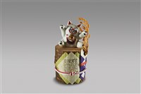 藏品(招財貓/圓木座、稻米)的圖片