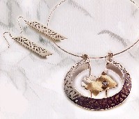 藏品(自戀─理性與感性--項鍊、耳環)的圖片