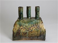 藏品(長石植物灰釉窯變花器)的圖片