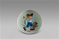 藏品(人形皿/男孩與狗)的圖片