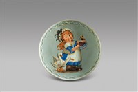 藏品(人形皿/女孩與鵝)的圖片