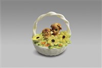 藏品(動物花提藍/小狗)的圖片