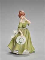 藏品(蓬蓬裙仕女/綠服單手帽持)的圖片