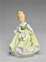 藏品(蓬蓬裙淑女/淺黃服帽持)的圖片