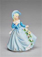 藏品(蓬蓬裙戴帽少女/淺藍服)的圖片