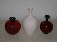 藏品(漆花瓶組-高口瓶、矮口瓶 、陶坯原型)的圖片