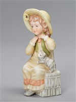 藏品(小孩系列/戴帽女孩與貓)的圖片