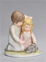 藏品(小孩系列/男女玩火車)的圖片