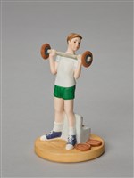 藏品(青年男子舉重運動)的圖片