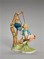 藏品(青年情侶一起盪鞦韆)的圖片