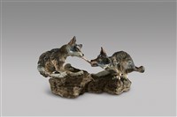 藏品(雙狼/咬樹枝)的圖片