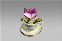 藏品(填土插花系列：月份咖啡杯花/二 月堇花)的圖片