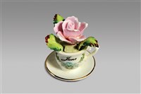 藏品(填土插花系列：月份咖啡杯花/六月玫瑰)的圖片