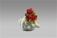 藏品(填土插花系列：貝殼插花(小)/紅玫瑰)的圖片