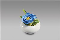 藏品(填土插花系列：小圓盆花/藍花)的圖片