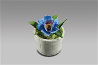 藏品(填土插花系列：圓木桶花盆(大)/藍和頌)的圖片