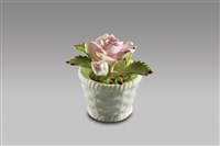 藏品(填土插花系列：竹編籃(小)/粉紅玫瑰)的圖片