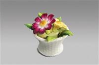 藏品(填土插花系列：竹編花盆(大)/太陽花)的圖片