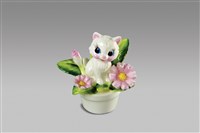 藏品(填土插花系列：小貓盆上坐(小)/九月紫菊)的圖片