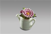 藏品(填土插花系列：灑水壺/九月紫菊)的圖片