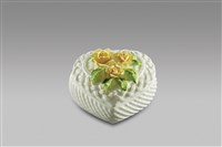 藏品(竹編心形盒/黃玫瑰)的圖片