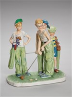 藏品(四個少年打高爾夫球)的圖片