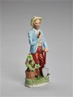 藏品(老農夫持圓鍬休息)的圖片