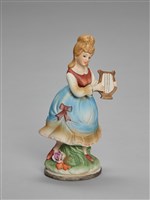 藏品(女孩彈奏豎琴)的圖片