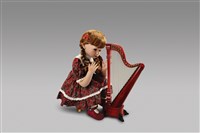 藏品(彈豎琴少女)的圖片