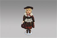 藏品(外出仕女/戴帽、持皮包)的圖片