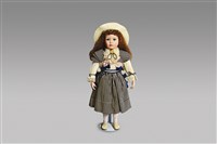 藏品(鄉村姑娘：戴帽藍條紋洋裝)的圖片