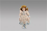 藏品(鄉村姑娘：粉紅碎花天藍色裙擺洋裝)的圖片