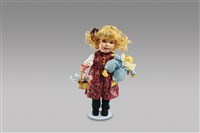 藏品(碎花背心裙/籃與抱布熊)的圖片