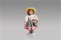 藏品(戴帽女孩/提花藍(音))的圖片