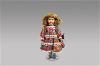 藏品(女踏青/手停黑蝴蝶、花洋裝)的圖片