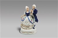 藏品(藍彩雙人組/女拉裙擺(音))的圖片