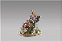 藏品(沙發上母與子/看書)的圖片