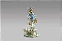 藏品(鄉村女孩餵鵝)的圖片