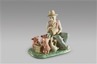 藏品(老公公餵小豬)的圖片